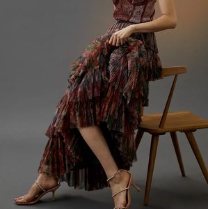 NWT Hutch Pleated Tiered Maxi Skirt from Anthropologie Size M